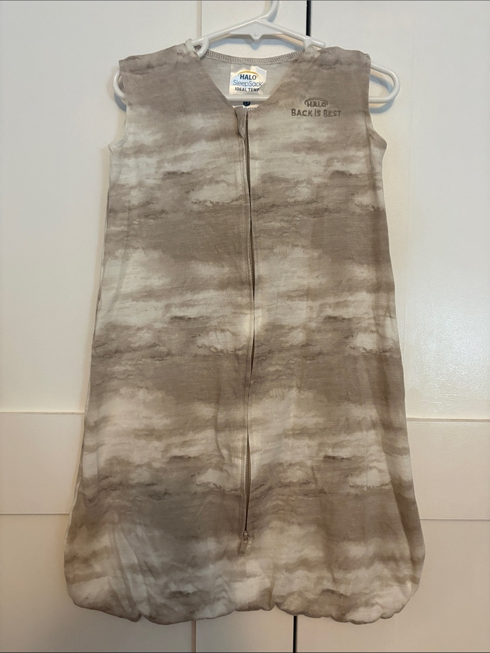 HALO Kids Sleep Sack in Taupe and Cream Tie-Dye